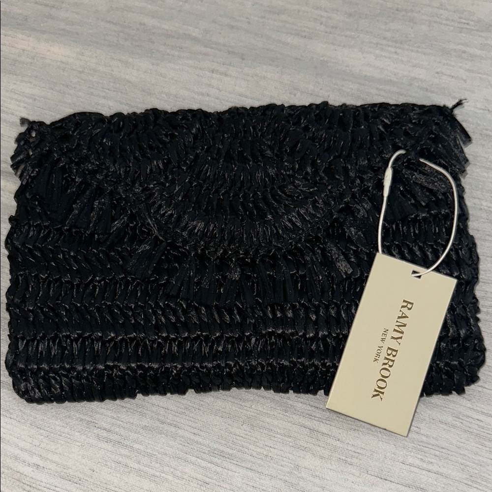 Ramy Brook Textured Black Clutch